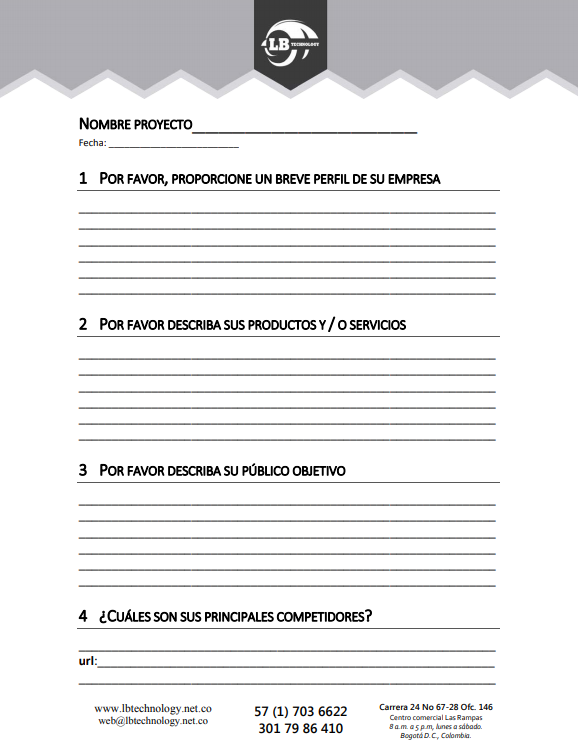 Formatos Brief Briefs LB Technology
