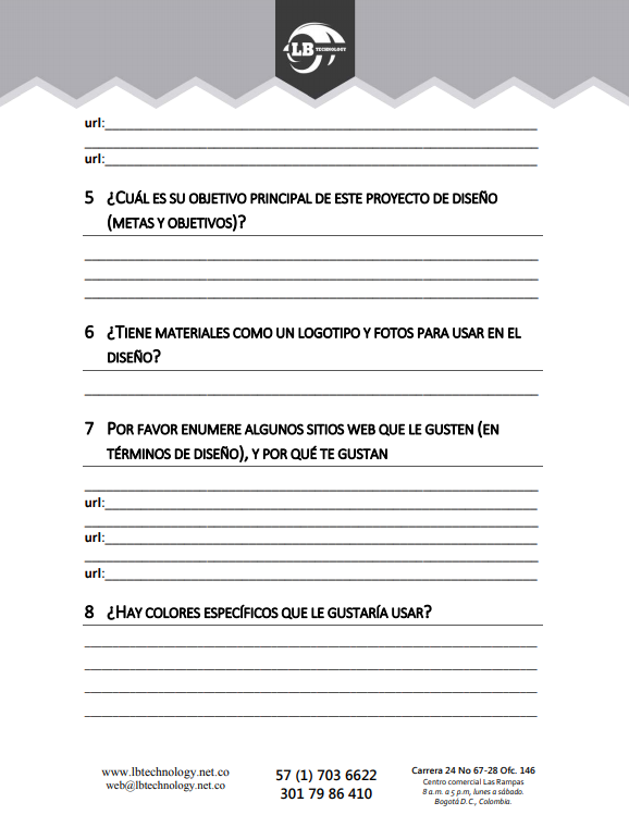 Formatos Brief Briefs LB Technology