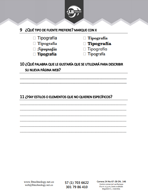 Formatos Brief Briefs LB Technology